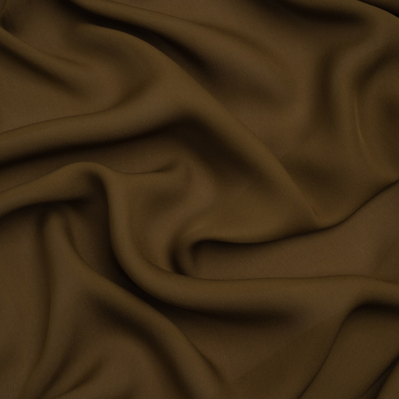 1 Yard Fir Green Silk Double Georgette Fabric Premium Collection Drapey Solid 44 inch Width